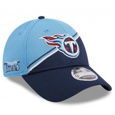 Бейсболка Tennessee Titans New Era 2023 Sideline 9FORTY - Light Blue/Navy