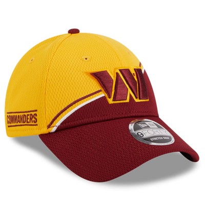 Бейсболка Washington Commanders New Era 2023 Sideline 9FORTY - Gold/Burgundy