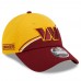 Бейсболка Washington Commanders New Era 2023 Sideline 9FORTY - Gold/Burgundy