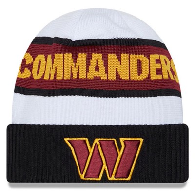 Вязанная шапка Washington Commanders New Era 2023 Sideline Tech - White/Black