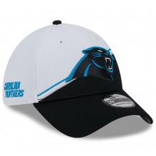 Бейсболка Carolina Panthers New Era 2023 Sideline 39THIRTY - White/Black