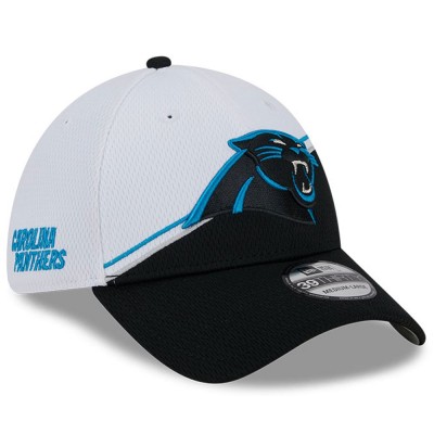 Бейсболка Carolina Panthers New Era 2023 Sideline 39THIRTY - White/Black