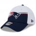 Бейсболка New England Patriots New Era 2023 Sideline 39THIRTY - White/Navy