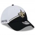 Бейсболка New Orleans Saints New Era White/Black 2023 Sideline 39THIRTY Flex
