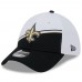 Бейсболка New Orleans Saints New Era White/Black 2023 Sideline 39THIRTY Flex