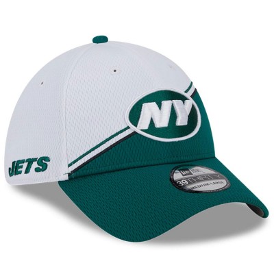 Бейсболка New York Jets New Era 2023 Sideline 39THIRTY - White/Green