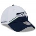 Бейсболка Seattle Seahawks New Era 2023 Sideline 39THIRTY - White/College Navy