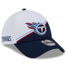 Бейсболка Tennessee Titans New Era 2023 Sideline 39THIRTY - White/Navy