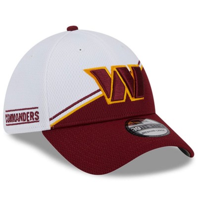 Бейсболка Washington Commanders New Era 2023 Sideline 39THIRTY - White/Burgundy