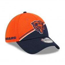 Бейсболка Chicago Bears New Era 2023 Sideline 39THIRTY - Orange/Navy