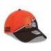 Бейсболка Cleveland Browns New Era 2023 Sideline 39THIRTY - Orange/Brown
