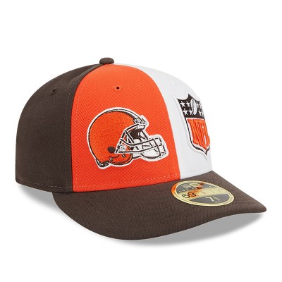 Бейсболка Cleveland Browns New Era 2023 Sideline Low Profile 59FIFTY - Orange/Brown