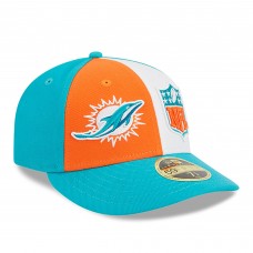 Бейсболка Miami Dolphins New Era 2023 Sideline Low Profile 59FIFTY - Orange/Aqua