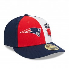 Бейсболка New England Patriots New Era 2023 Sideline Low Profile 59FIFTY - Red/Navy