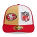 Бейсболка San Francisco 49ers New Era 2023 Sideline Low Profile 59FIFTY - Gold/Scarlet