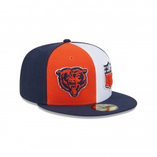 Бейсболка Chicago Bears New Era 2023 Sideline 59FIFTY - Orange/Navy
