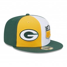 Бейсболка Green Bay Packers New Era 2023 Sideline 59FIFTY - Gold/Green
