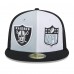 Бейсболка Las Vegas Raiders New Era 2023 Sideline 59FIFTY - Gray/Black