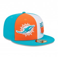Бейсболка Miami Dolphins New Era 2023 Sideline 59FIFTY - Orange/Aqua