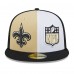 Бейсболка New Orleans Saints New Era 2023 Sideline 59FIFTY - Vegas Gold/Black