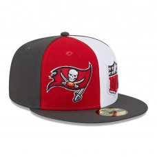 Бейсболка Tampa Bay Buccaneers New Era 2023 Sideline 59FIFTY - Red/Pewter