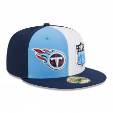 Бейсболка Tennessee Titans New Era 2023 Sideline 59FIFTY - Light Blue/Navy