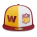 Бейсболка Washington Commanders New Era 2023 Sideline 59FIFTY - Gold/Burgundy