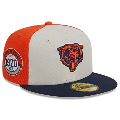 Бейсболка Chicago Bears New Era 2023 Sideline Historic 59FIFTY - Cream/Navy