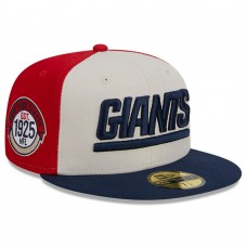 Бейсболка New York Giants New Era 2023 Sideline Historic 59FIFTY - Cream/Navy