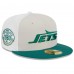 Бейсболка New York Jets New Era 2023 Sideline Historic 59FIFTY - Cream/Kelly Green