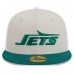 Бейсболка New York Jets New Era 2023 Sideline Historic 59FIFTY - Cream/Kelly Green