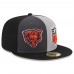 Бейсболка Chicago Bears New Era 2023 Sideline 59FIFTY - Gray/Black