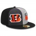Бейсболка Cincinnati Bengals New Era 2023 Sideline 59FIFTY - Gray/Black