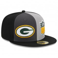 Бейсболка Green Bay Packers New Era 2023 Sideline 59FIFTY - Gray/Black