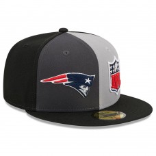 Бейсболка New England Patriots New Era 2023 Sideline 59FIFTY - Gray/Black