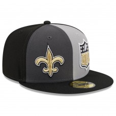 Бейсболка New Orleans Saints New Era 2023 Sideline 59FIFTY - Gray/Black