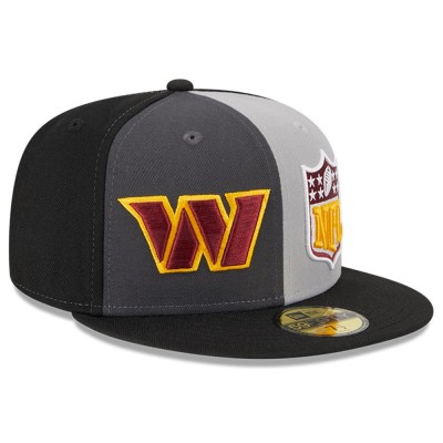 Бейсболка Washington Commanders New Era 2023 Sideline 59FIFTY - Gray/Black