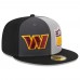 Бейсболка Washington Commanders New Era 2023 Sideline 59FIFTY - Gray/Black
