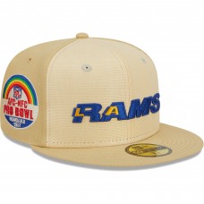 Бейсболка Los Angeles Rams New Era Raffia Front 59FIFTY - Khaki