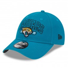Jacksonville Jaguars New Era Outline 9FORTY Snapback Hat - Teal
