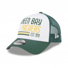 Бейсболка Green Bay Packers New Era Stacked A-Frame Trucker 9FORTY - White/Green