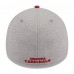 Бейсболка Arizona Cardinals New Era Striped 39THIRTY - Heather Gray/Cardinal