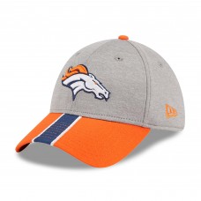 Бейсболка Denver Broncos New Era Striped 39THIRTY - Heather Gray/Orange