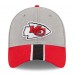 Бейсболка Kansas City Chiefs New Era Striped 39THIRTY - Heather Gray/Red