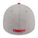 Бейсболка Kansas City Chiefs New Era Striped 39THIRTY - Heather Gray/Red