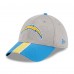 Бейсболка Los Angeles Chargers New Era Striped 39THIRTY - Heather Gray/Powder Blue