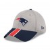Бейсболка New England Patriots New Era Striped 39THIRTY - Heather Gray/Navy Бейсболка New England Patriots New Era Striped 39THIRTY - Heather Gray/Navy