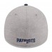 Бейсболка New England Patriots New Era Striped 39THIRTY - Heather Gray/Navy