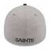 Бейсболка New Orleans Saints New Era Heather Gray/Black Striped 39THIRTY Flex