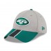 Бейсболка New York Jets New Era Striped 39THIRTY - Heather Gray/Green